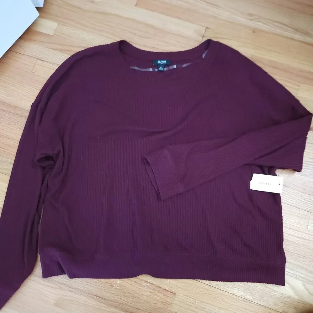 NWT Alfani Intimates XL Burgundy Scoop Neck‎ Cotton Top